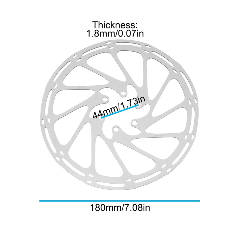 Create idea 2 Pezzi 180 Mm MTB Mountain Bike Rotori