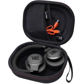 LTGEM EVA Hard Case for JBL Live 770NC/660NC/650BT/460NC/670NC/400BT/500BT and JBL Tune 770NC/710BT/720BT/760NC/700BT/750BT/510BT/660NC/520BT/500/Tour One/E45BT Bluetooth Wireless Headphone(Black)