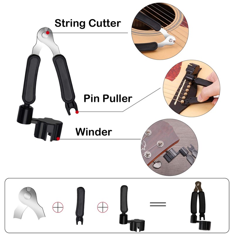 Yumzeco Guitar Accessories Kit, 78 Pcs with Guitar Wall Mount,Guitar