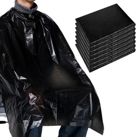 100 Pcs Disposable Salon Cape Waterproof Barber Shampoo Cape Hair Salon Capes Black Hair Dye Cutting Coloring Apron Shawl for Barber Hair Stylist (51.2 x 36.2 Inch)