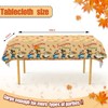 3 PCS Thanksgiving Fall Tablecloth Vintage Autumn Pumpkin Maple Leaves