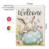 CROWNED BEAUTY Easter Bunny Garden Flag 12x18 Inch Double Sided