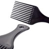 DAZISEN 2 Pcs Afro Hair Comb - Black Plastic Wide
