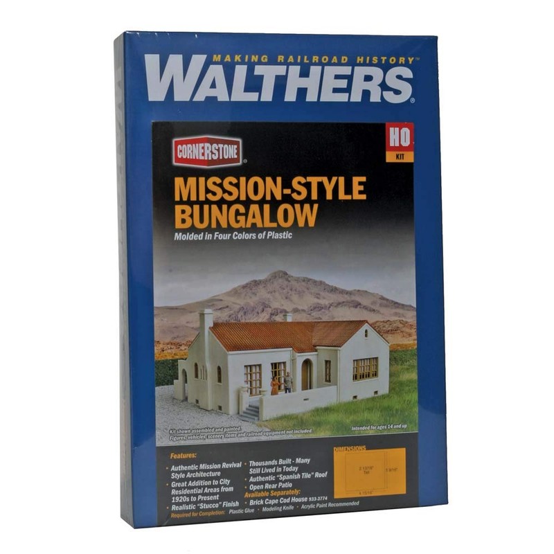 Cornerstone 933-3785 Mission Style Bungalow, Multicoloured, 4-15/16 X 5-9/16 X
