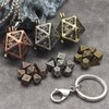 Haxtec Mini Metal DND Dice Set With Copper Hollow D20