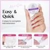 MIZHSE Clear and Pearl White 3D Gel Nail Art, Solid
