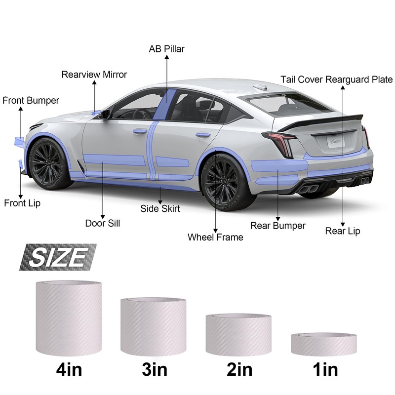 Lypumso Carbon Fiber Vinyl Tape with Tools Kits, Chrome Delete