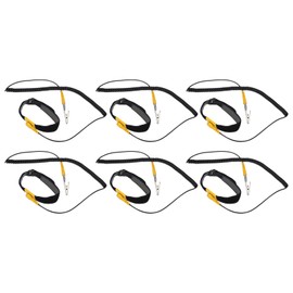 MECCANIXITY 6 Pack ESD Anti Static Wrist Strap 13" Circumference Adjustable Antistatic Bracelet Set Wire Alligator Clip for Computer Electronics Repair