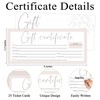 CIAEXRN Gift Certificates for Business, Light Pink Blank Gift Cards