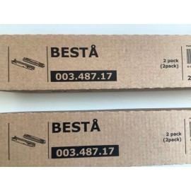 IKEA Set of 2 - New Ikea BESTA Drawer Runner Slides Push Opener (2- 2pack) 003.487.17