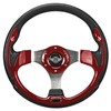 RM Cart Red Golf Cart Steering Wheel with Black Adapter