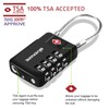 2 Pack TSA Approved Travel Luggage Locks 4-Digit, Metal Cable