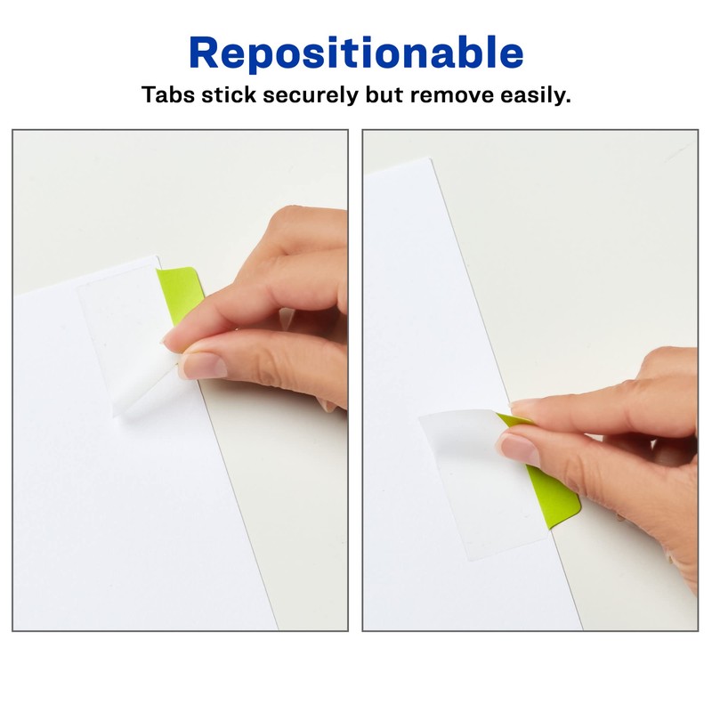 Avery Multiuse Ultra Tabs, 2" x 1.5", 2-Side Writable, Neon