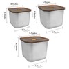 Linkidea 3 Pcs Stainless Steel Food Storage Containers Set, Metal