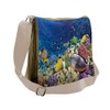 Lunarable Ocean Messenger Bag, Untouched Wild Marine Life, Unisex Cross-body