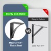 HomiShare 2Pcs Heavy Duty Shelf Brackets 10 x 12 x