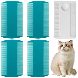 OQKAHIV 5 Piece Set: Extra Fine Lice and Nit Comb for Children, Lice and Flea Comb, Effective Control of Head Lice and Nits, Ideal for Home or Travel