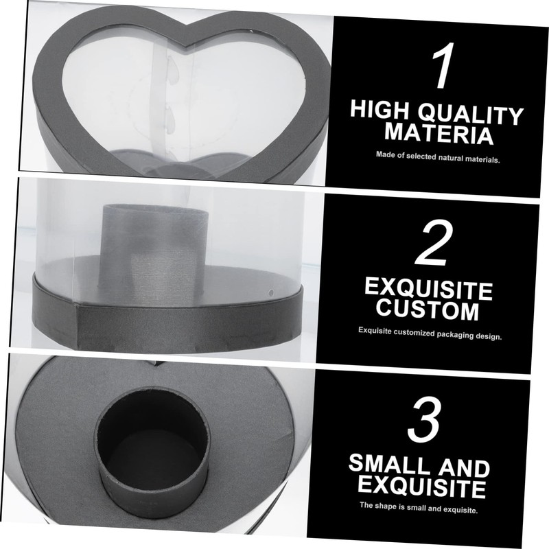 Baluue 1pc Box Heart Shaped Flower Box Engagement Boxes Trinket