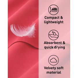 Fit-Flip Swimming towel - fast drying microfibre beach towel - ultra absorbent thin towels for travel, beach & gym - lightweight camping towel (1x 180x90cm, Sunkist Coral)