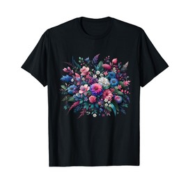 Vintage Flowers Women Wildflower Graphic Floral Gardening T-Shirt