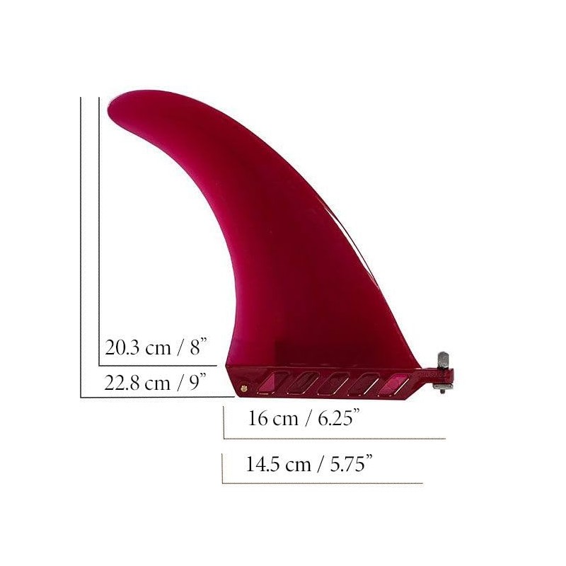 Riding not Hiding 8 inch Dolphin Shaped Fin For Paddleboard,