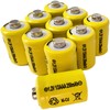 Zsolarigt 10Packs 1/3AAA 250mAh 1.2V NiCd Rechargeable Battery for Outdoor