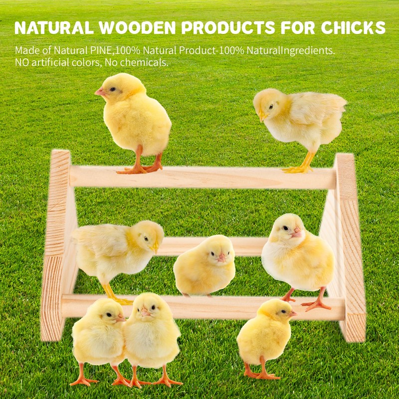 Chicken Perch for Chicken Coop - Perching Bar with Ladder,