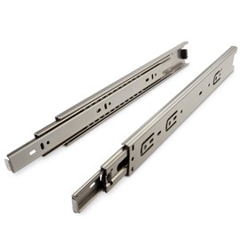 Junker Slides KV7-45-H45-L250-NF SS304 (EN 1.4301) Full Extension Slides Stainless Steel 250 mm Maximum Load 45 kg Drawer Rail Ideal for Outdoor Use 1 Pair