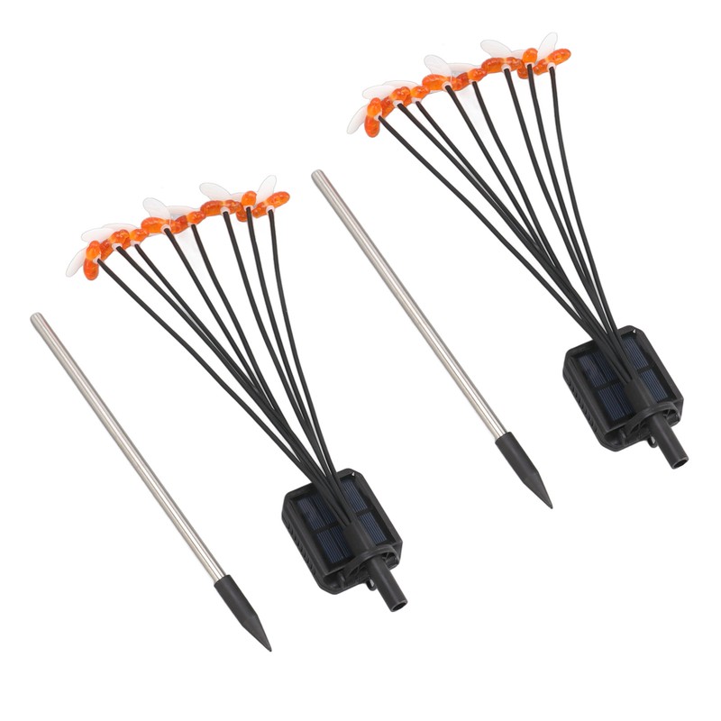 2Set Solar Bee Garden Lights IP65 Waterproof 8 LED Decorative