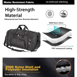 Miramrax Gym Bag Duffle Bags for Men Women with Shoes Compartment Sport Weekend Travel Overnight Carry On Bag for Tactical Military Travel Work Out Bags (Black)