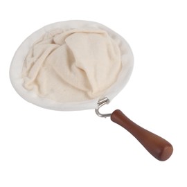 Haosie Coffee Sock, Coffee Filter Handmade Reusable Cafe Flannel Cloth Filter Bag Coffee Sock with Wooden Handle(Large)