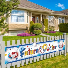 Cartel de Future Doctor Banner, clase de 2023 Doctor Graduación Yard Banner, Celebration Being a Doctor Party Decoraciones, Letrero de graduación Médico, Exterior Interior (10 x 1 pies)