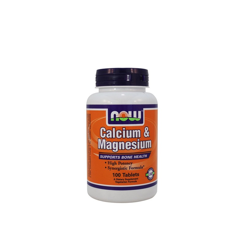 NOW Calcium/Magnesium 1000/500 mg, 100 Tablets (Pack of 3)