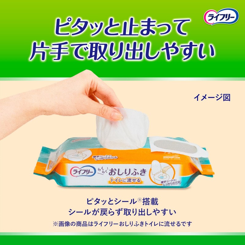 Lifeley Easy Wipes, Flushable in the Toilet, 144 Sheets (72