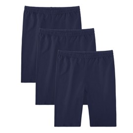 BOOPH - Pantalones cortos de bicicleta para niñas y niñas, 3 unidades, marino, 10-12 Años