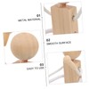 Tofficu 12 Pcs DIY Unfinished Wooden Robot Dolls Educational Craft