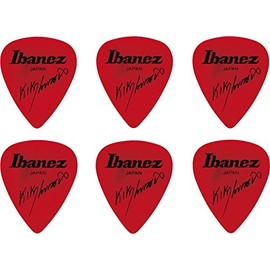 IBANEZ Kiko Loureiro Signature Picks 1.2 mm Polyacetal Pack of 6 Red (B1000KL-RD)
