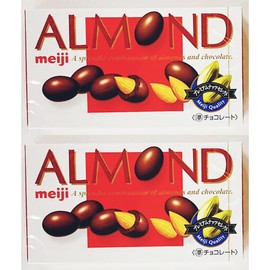 Almond Chocolate Candy, Premium Japanese Chocolate-Covered Almonds, 79g,2 Pack