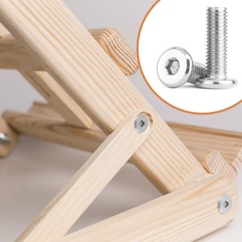 Kayqbonke Pack of 30 M6 x 20 mm Flat Head Screws with Hexagon Socket, 304 Flat Head Full Thread Screws, Stainless Steel A2 V2A Flat Head Screws for Mechanical Devices, Electronic Devices (M6 x 20)