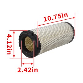 Carbhub 25 083 01 Outer Air Filter 11013-7044 Replace Kohler 25 083 01-S 2508301 Kawasaki 11013-7020 11013-7044 Air Cleaner Cartridge with 25 083 04 25 083 04-S 11013-7019 11013-7045 Inner Filter