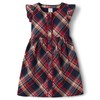 Gymboree,and Toddler Flutter Sleeve Dress,Red Plaid,5T