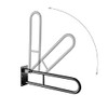 Black Folding Hinged Bathroom Safety Steel Grab Bar/Rail, Drop Down