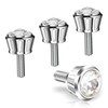 Bawkars 4 PCS License Plate Screws Fastener Kit, Bling Crystal