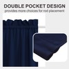 Aquazolax French Door Curtains Drapes - Readymade Solid Blackout Glass