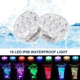 Submersible LED Lights with Remote Control, APPEASTAR 16 Colors Changing Waterproof LED Tea Lights, Pool lamp Battery Operated Underwater Pond Light for Aquarium Garden Wedding Party (8-Pack White)