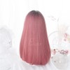 Semi-Long Murasaki Pink Wig, Women's, Straight, Natural, Harajuku Style, Popular,