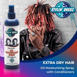 Stylin Dredz Extra Dry Hair Oil Moisturizing Spray with Conditioners | Dreadlock Spray & Braid Moisturizer 350 ml - Pack of 2