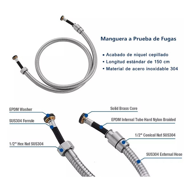 Pulverizador de Bidet para Wc - Tekxdd Acero Inoxidable