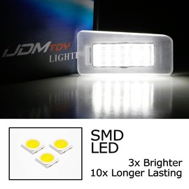 iJDMTOY OEM-Fit 3W Full LED License Plate Light Kit Compatible With 2011-16 Hyundai Elantra Sedan & 11-18 Kia Forte Sedan, Powered by 18-SMD Xenon White LED