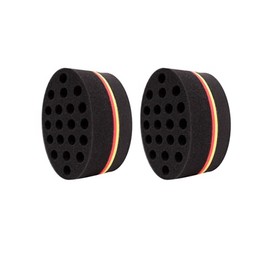 STUDIO LIMITED Barber Hair Brush Sponge, Barber Tool for Dreads Afro Locs Curl Coil Black (2 PACK)